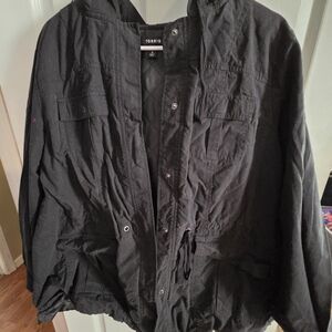 Torrid Black Quilted Jacket